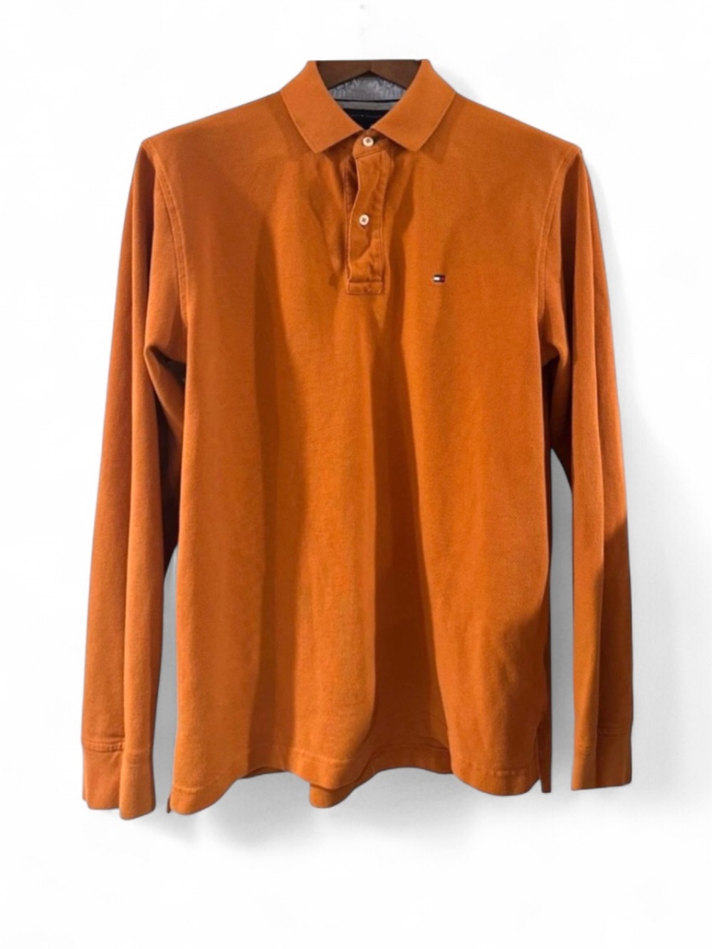 Tommy Hilfiger Long Sleeve Cotton Polo Shirt Size Men’s Medium